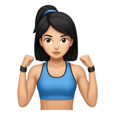 fitness woman black hair spanish pretty sticker