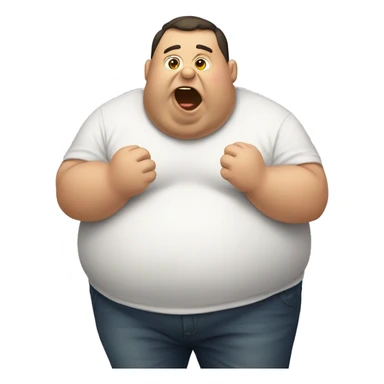 small fat guy who eats  sticker