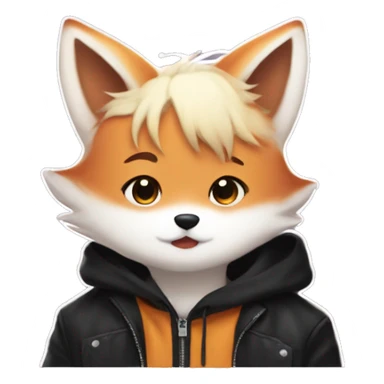 Yang Jeongin from stray kids with a cute fox sticker