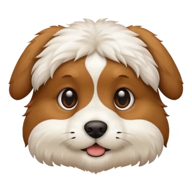 puppy face with white bone  sticker