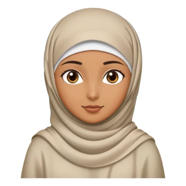 A Girl with hjiab behind a Beach  sticker