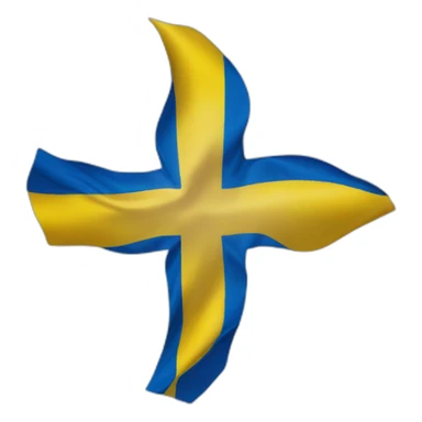 Bandera de Asturias, fondo azul con una cruz amarilla sticker