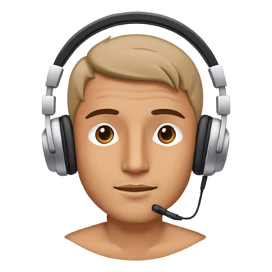 Guy listening music sticker