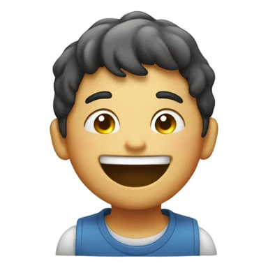 Boy farting and laughing sticker