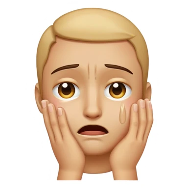 Face palm crying emoji sticker