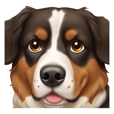 A brown and tan Bernese Mountain Dog and German Shepherd mix  sticker