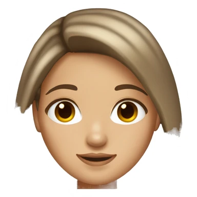 brunette girl with brown eyes and blonde highlights with brown hair and light skin sticker