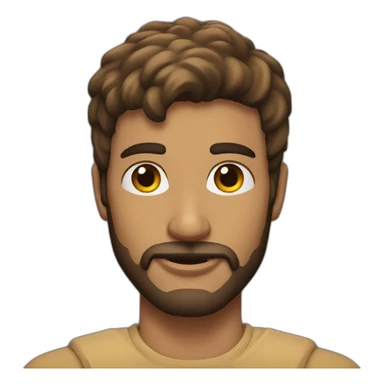 Hombre de 26 años,barba y pelo rapado sticker