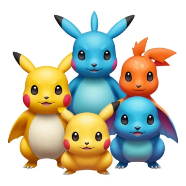 3 pokemnas helping each other  sticker