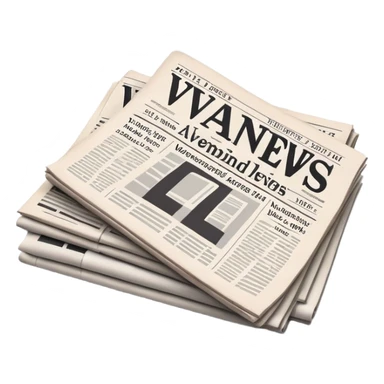 Vavinews logo with newspaper theme sticker