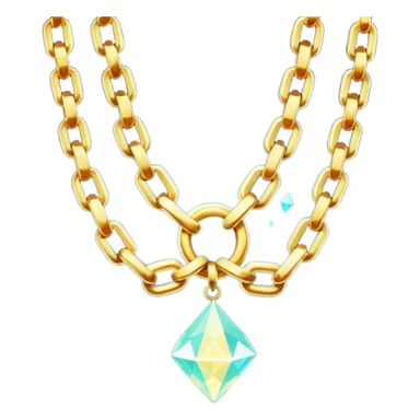 fantasy magic heavenly golden chains low poly sticker
