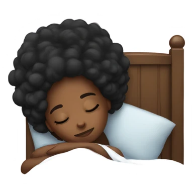  Black Girl sleep in bed sticker