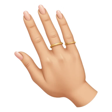 Hand with Index, Middle, and Pink out straight with ring finger bent in tight sticker