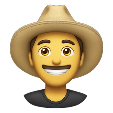 chico sin sombrero festejando estirando los brazos hacia arriba feliz sticker