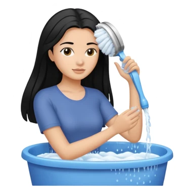 black hair washes her long 4c hair sticker