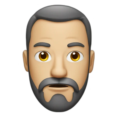 Angry guy with beard and nose strip sticker