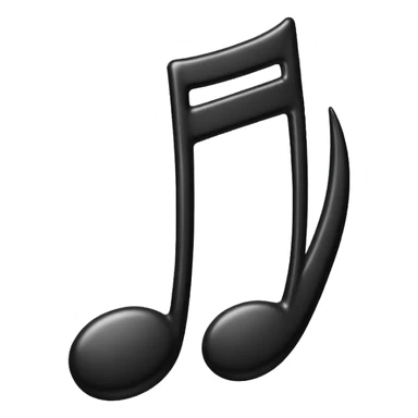 black simple music note re sticker