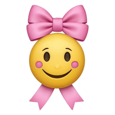 Aesthetic smiley ￼ face ￼ wearing a bow ￼ sticker