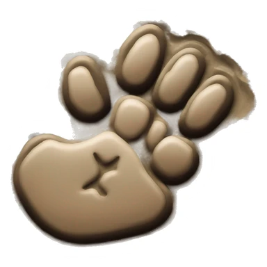 dog paw imprint in mud sticker