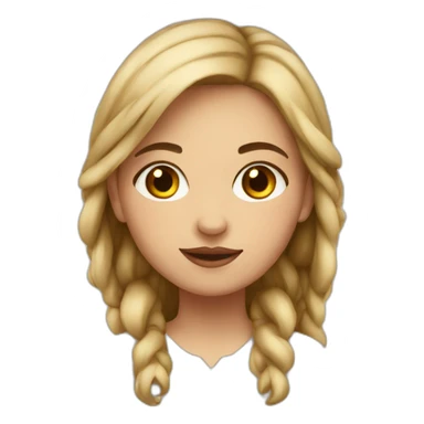 An albanian girl with big cheek sticker