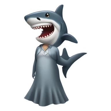 Shark in dress sticker