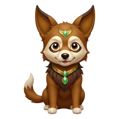loki god of mischief as a dog. dynamic pose sticker