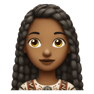 Girl with tribal mark sticker