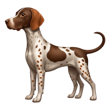 orange spotted face and back german short haired pointer docked tail sticker