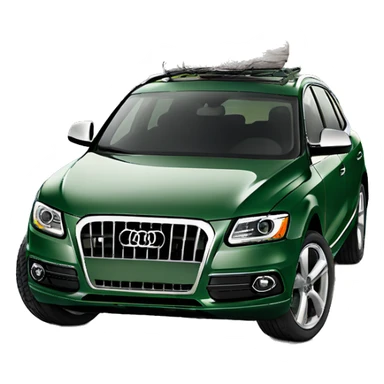 A hunting green Audi q5 full image  sticker
