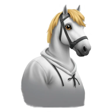 Horse wearing a hoodie sticker