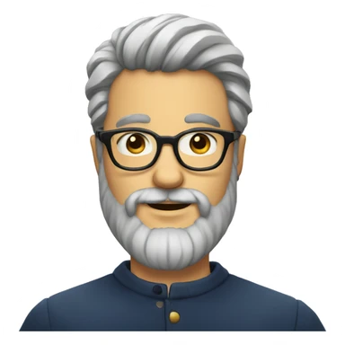 Frensh Bearded person majestic with glasses sticker