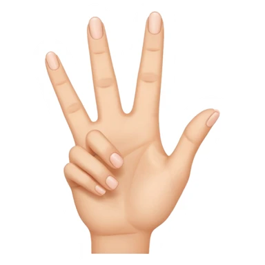 a finger holding up 3 fingers sticker