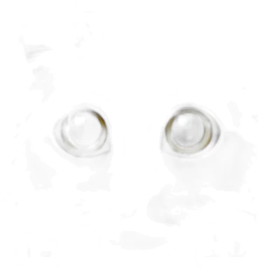 grey long hair cat huge eyes sticker