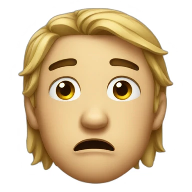 Crying nervously sticker