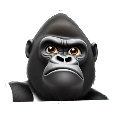 A gorilla in a sports car holding a machete out the window sticker