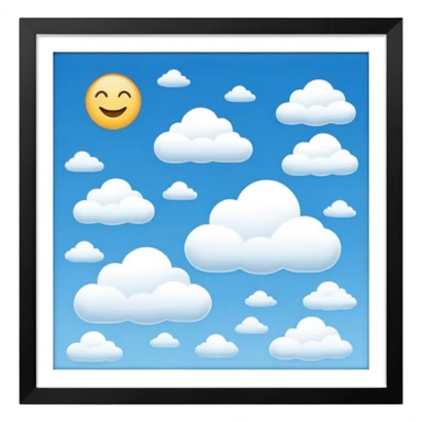 background with a happy blue sky with a few white clouds from a distance sticker