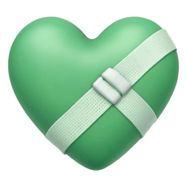 green heart with bandage  sticker