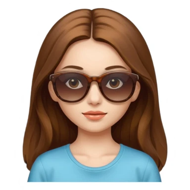 girl with sunglasses not on eyes , sunglasses over head sticker