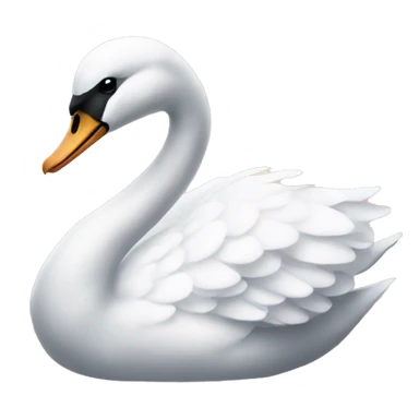 Swan wearing a bow sticker