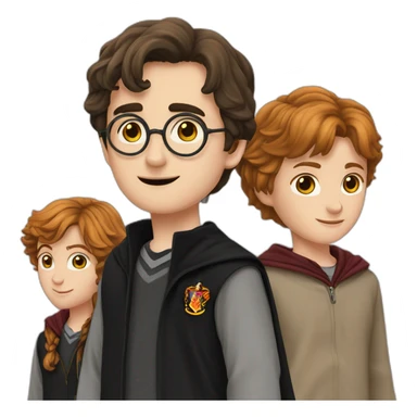 Harry Potter, Hermione, et Ron sticker