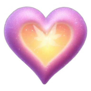 fairy dust heart sticker