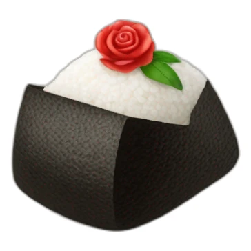onigiri avec une pancarte rozen sticker