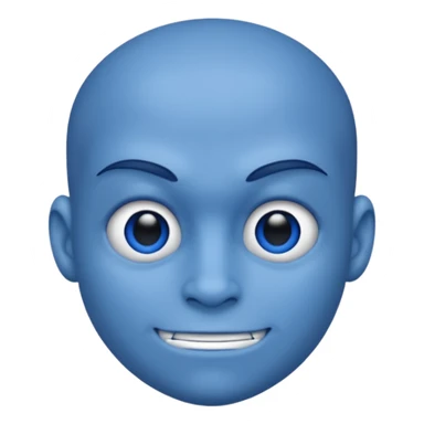 A blue gigachad doung mewing  sticker