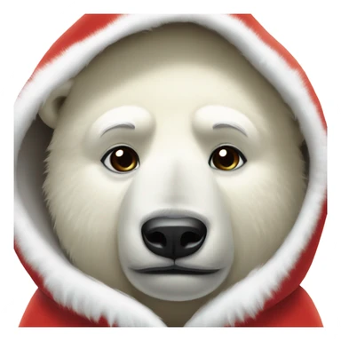 Polar bear wearing Coca Cola hoodie  sticker