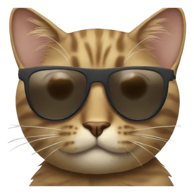 Cat with sunglasses sticker