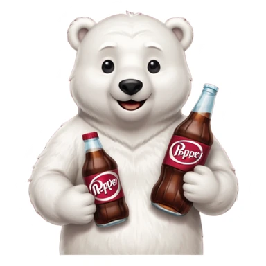 Dr Pepper polar bear combined sticker