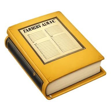 portable Farmers' Almanac sticker