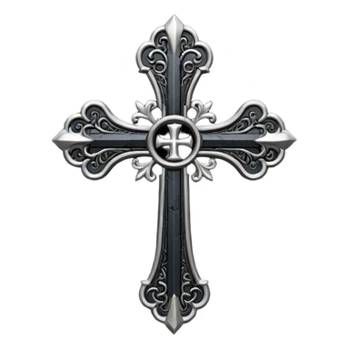 Dark Fantasy dark gothic cross sticker