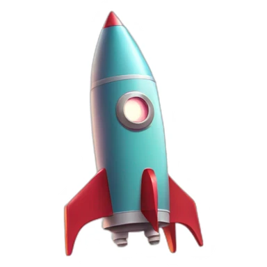 sparkles cute rocket sticker
