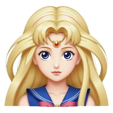  Sailor moon, almond eyes, very long hair sticker